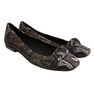Stuart Weitzman Ballerina Flats Womens 6 Snake Skin Animal Print Ballet Shoes